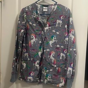 Small Cherokee scrub jacket with unicorns
